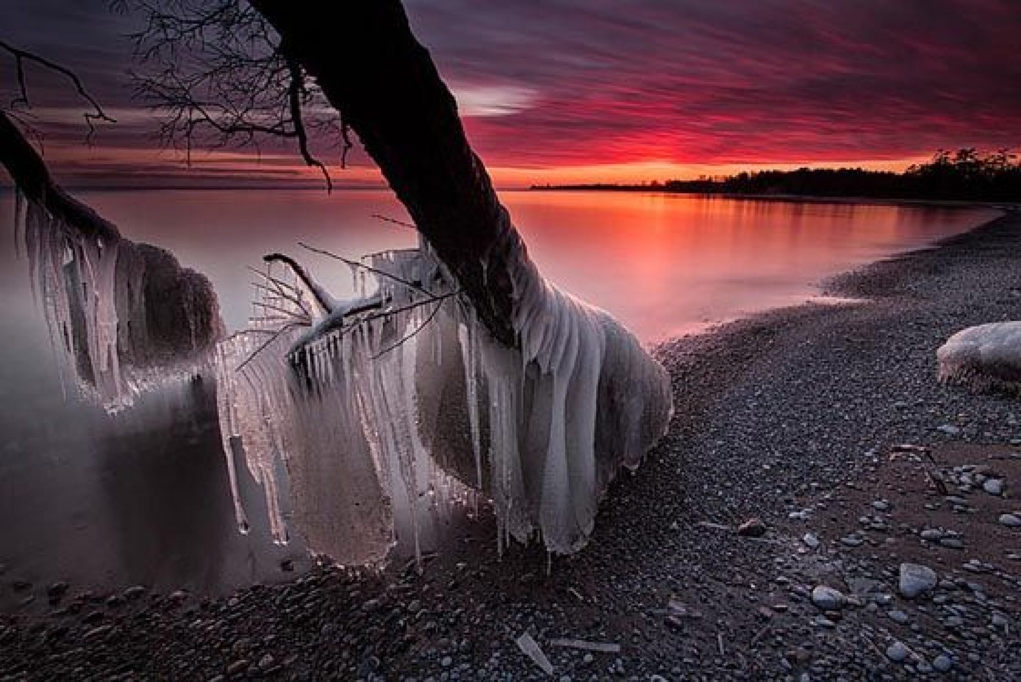 Озеро Онтарио зимой