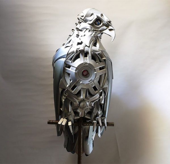 Hubcaps Recycling Sculpture | Ptolemy Elrington