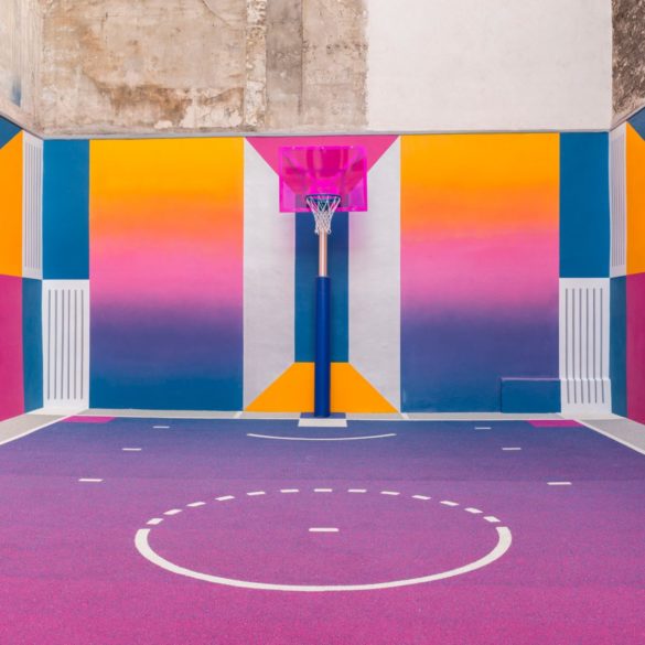 Multicolored Basketball Court Brightens-Up Urban Paris - Arch2O.com