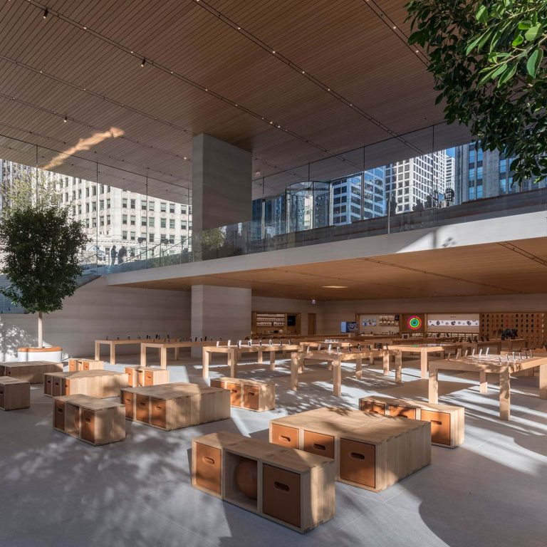 Foster + Partners Apple's Store Chicago Can Not Handle The Winter Blues ...