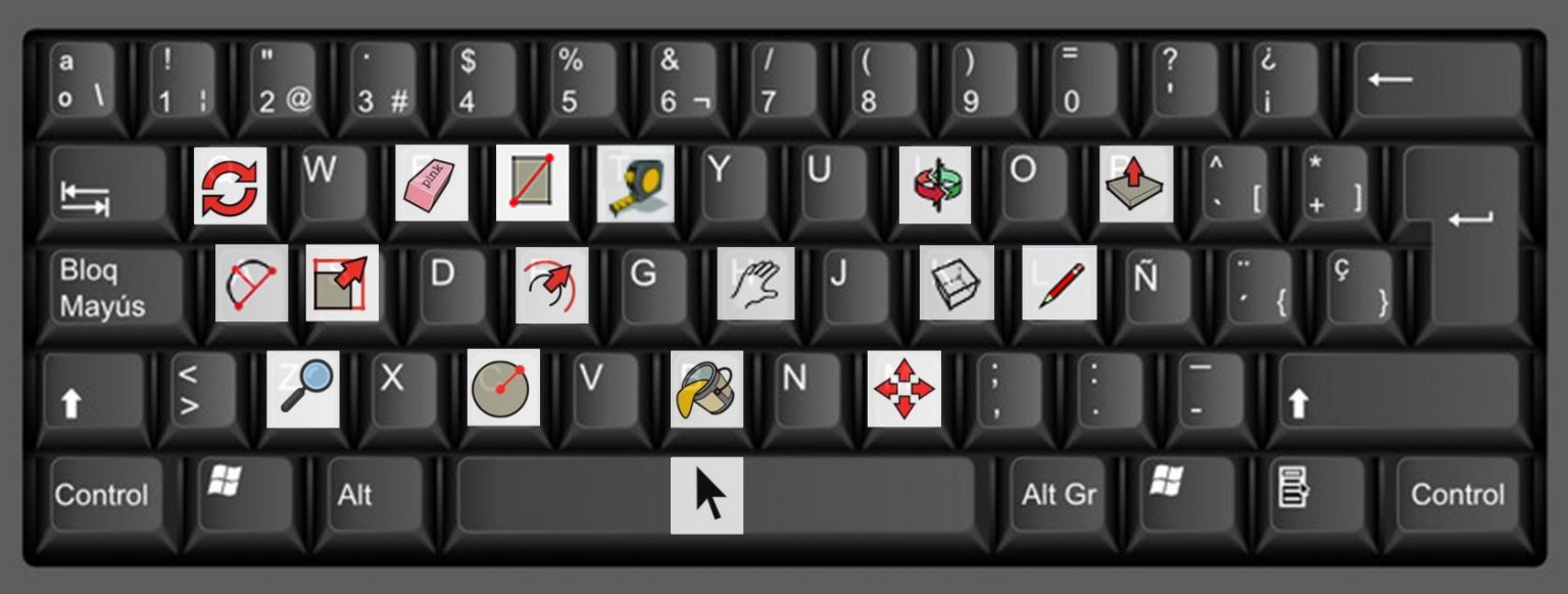 sketchup keyboard shortcuts default
