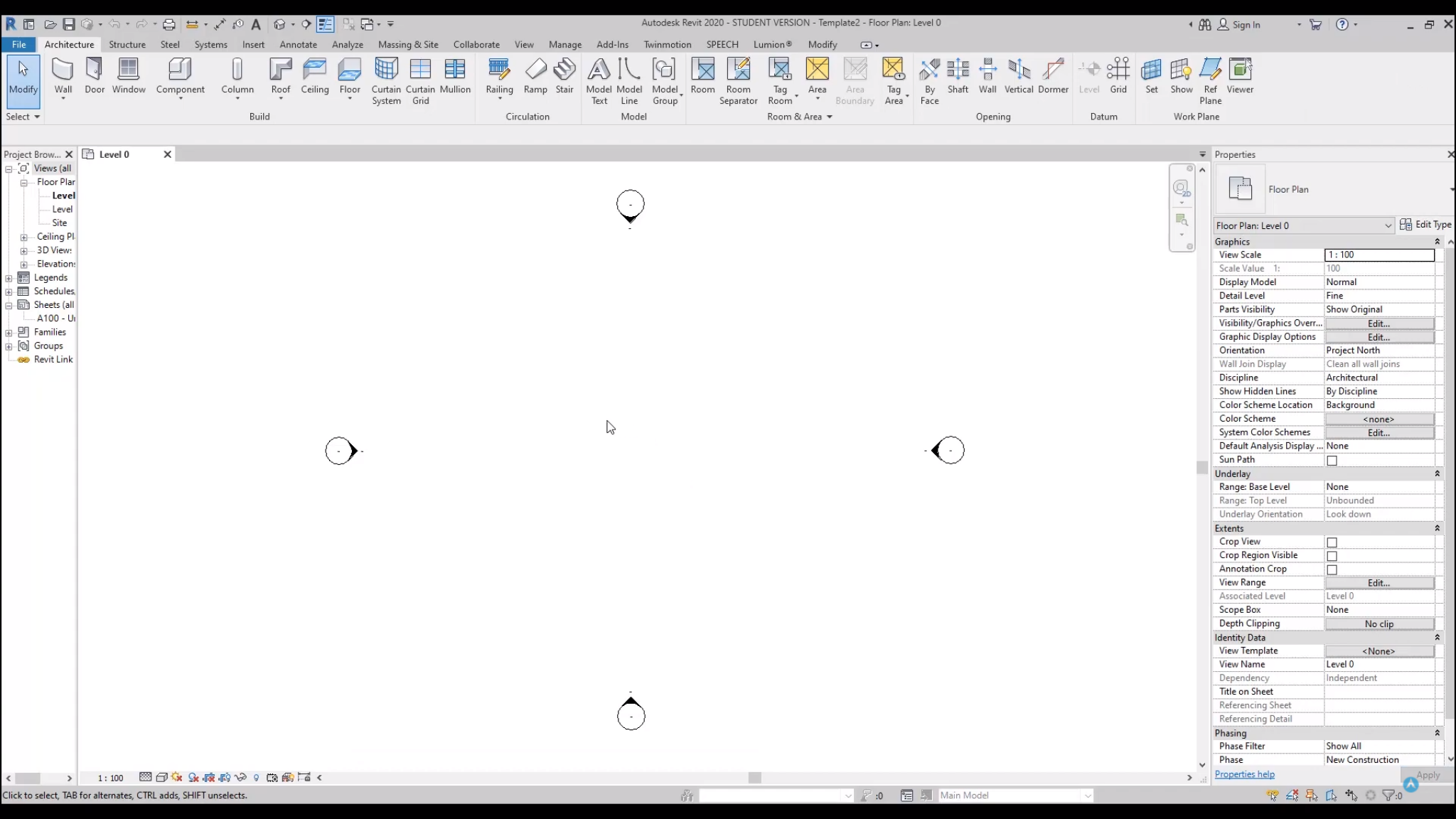 Architecture, MEP and Structural templates in Revit Arch2O