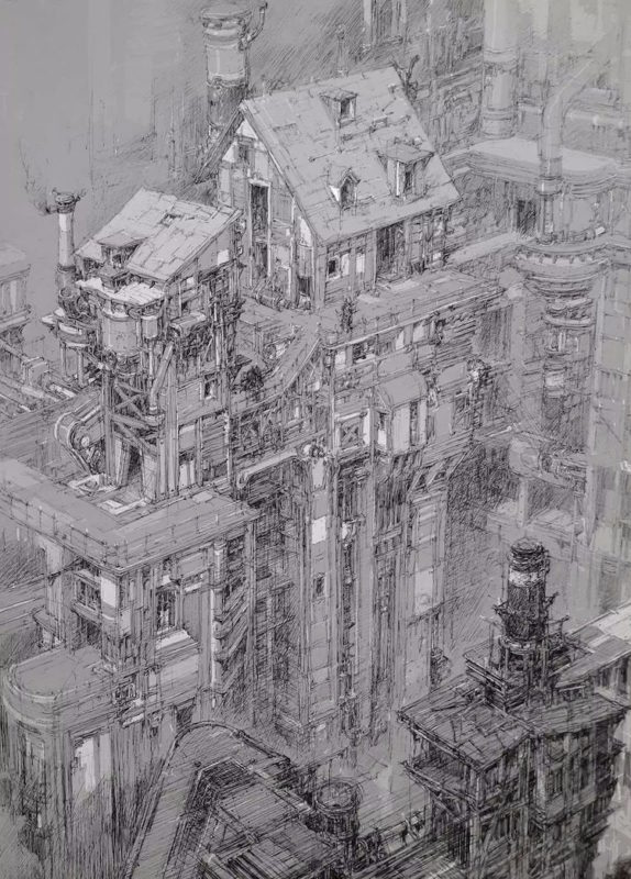 15 Magnificent Sci-Fi Pen Drawings Imagine Futuristic Cities - Arch2O.com