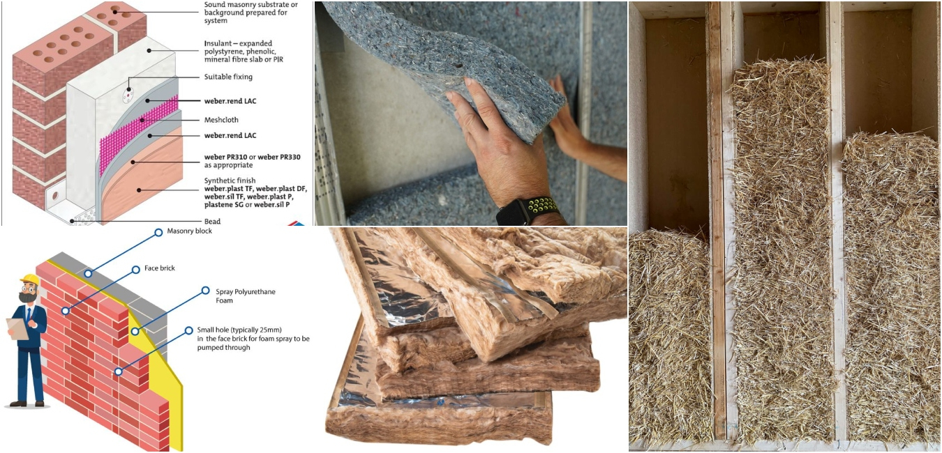 different types of insulation materials and systems for maximum thermal comfort