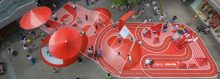 100Architects Design Vibrant Red Planet Playground in Shanghai