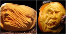 Ghostly Pumpkin Sculpture | Ray Villafane and Andy Bergholtz