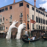 Lorenzo Quinn Raises Awareness on Global Warming Dangers with Giant Hand Sculpture