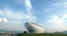 The ARC- River Culture Multimedia Theater Pavilion | Asymptote Architecture